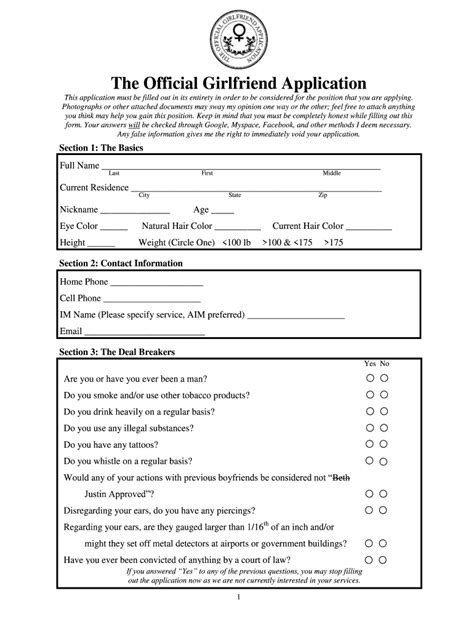 gf applications|Girlfriend Application Forms in Google Docs, PDF and。